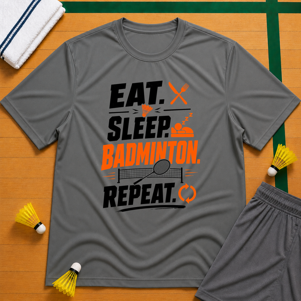 Eat-Sleep-Badminton-Repeat T-Shirt