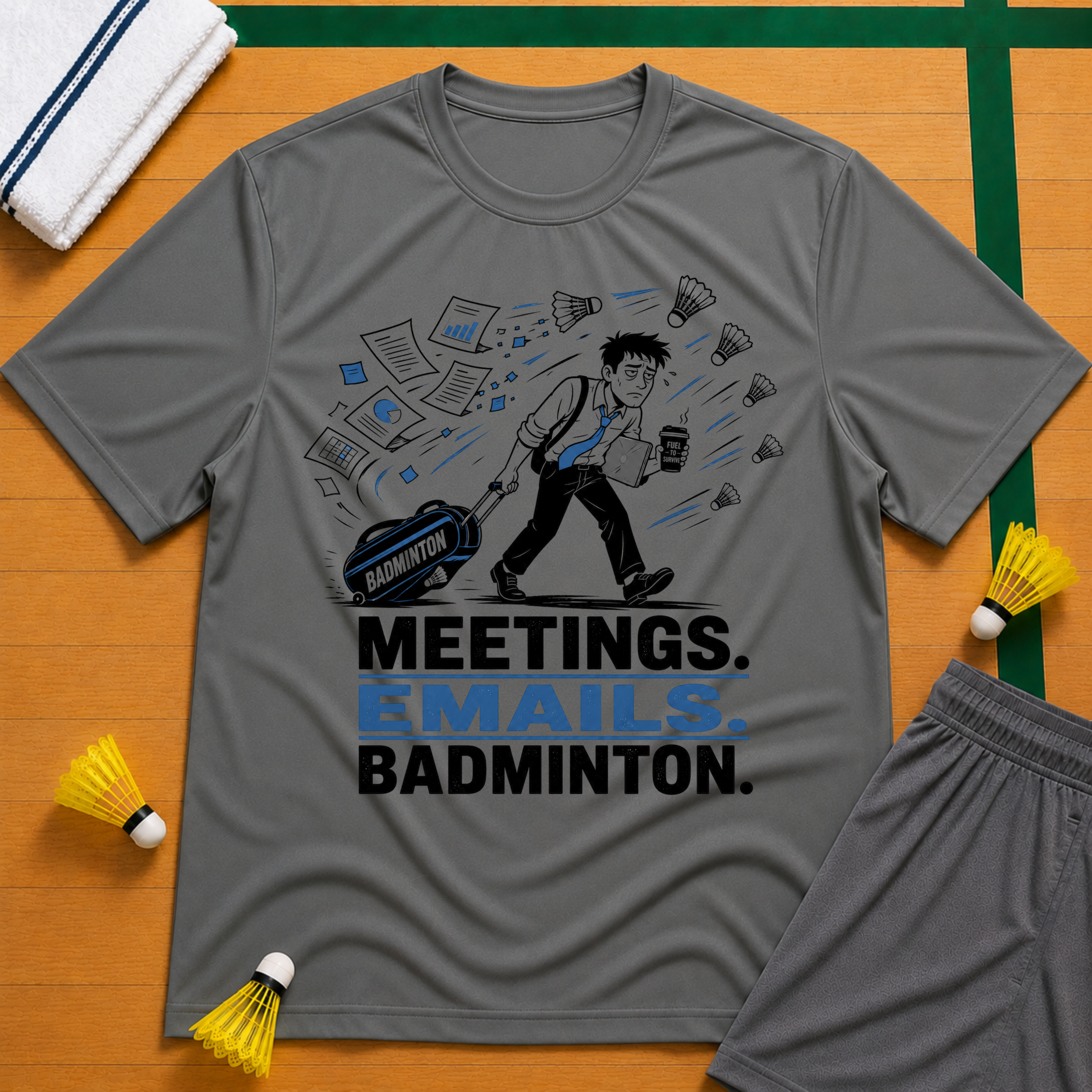 Work-Badminton T-Shirt
