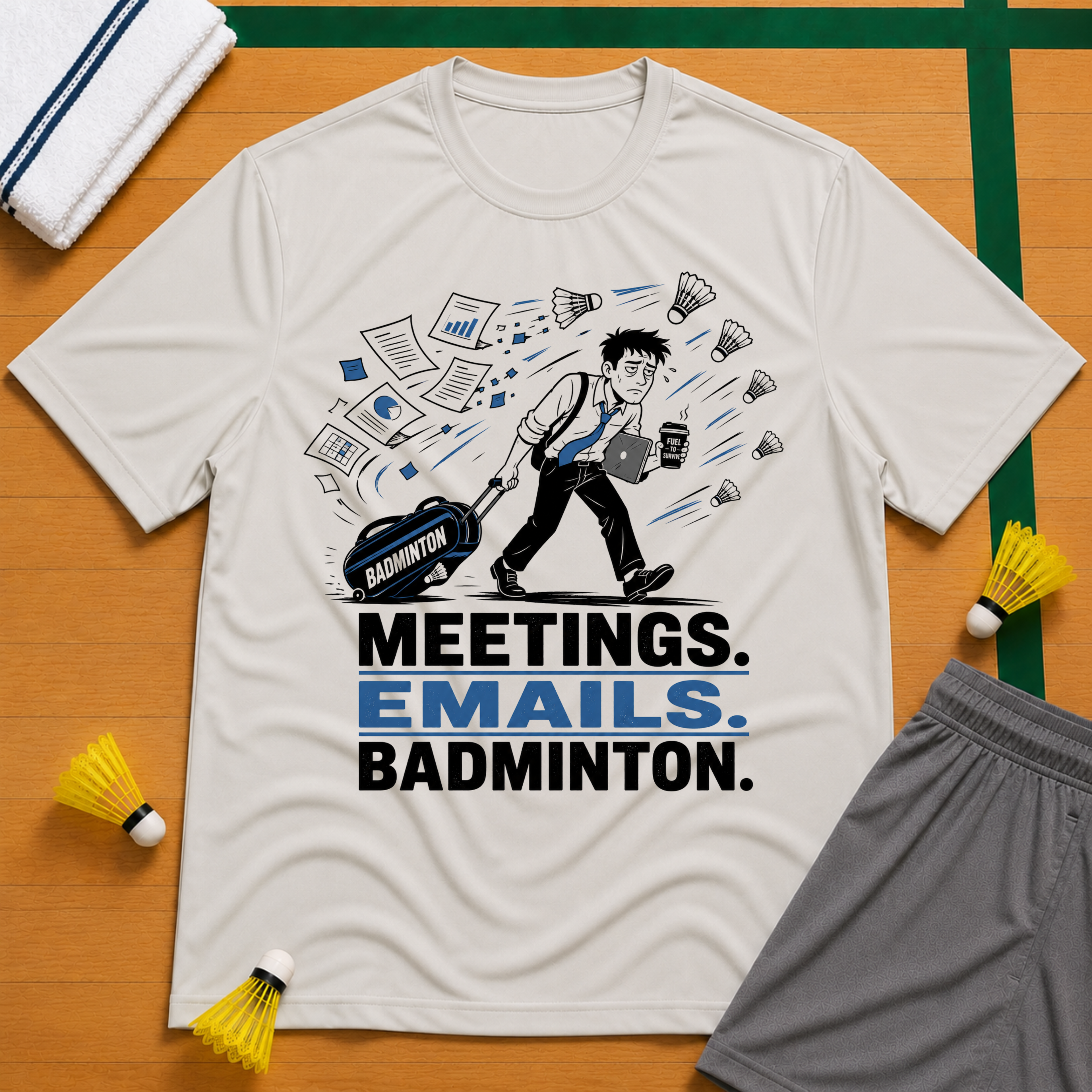 Work-Badminton T-Shirt
