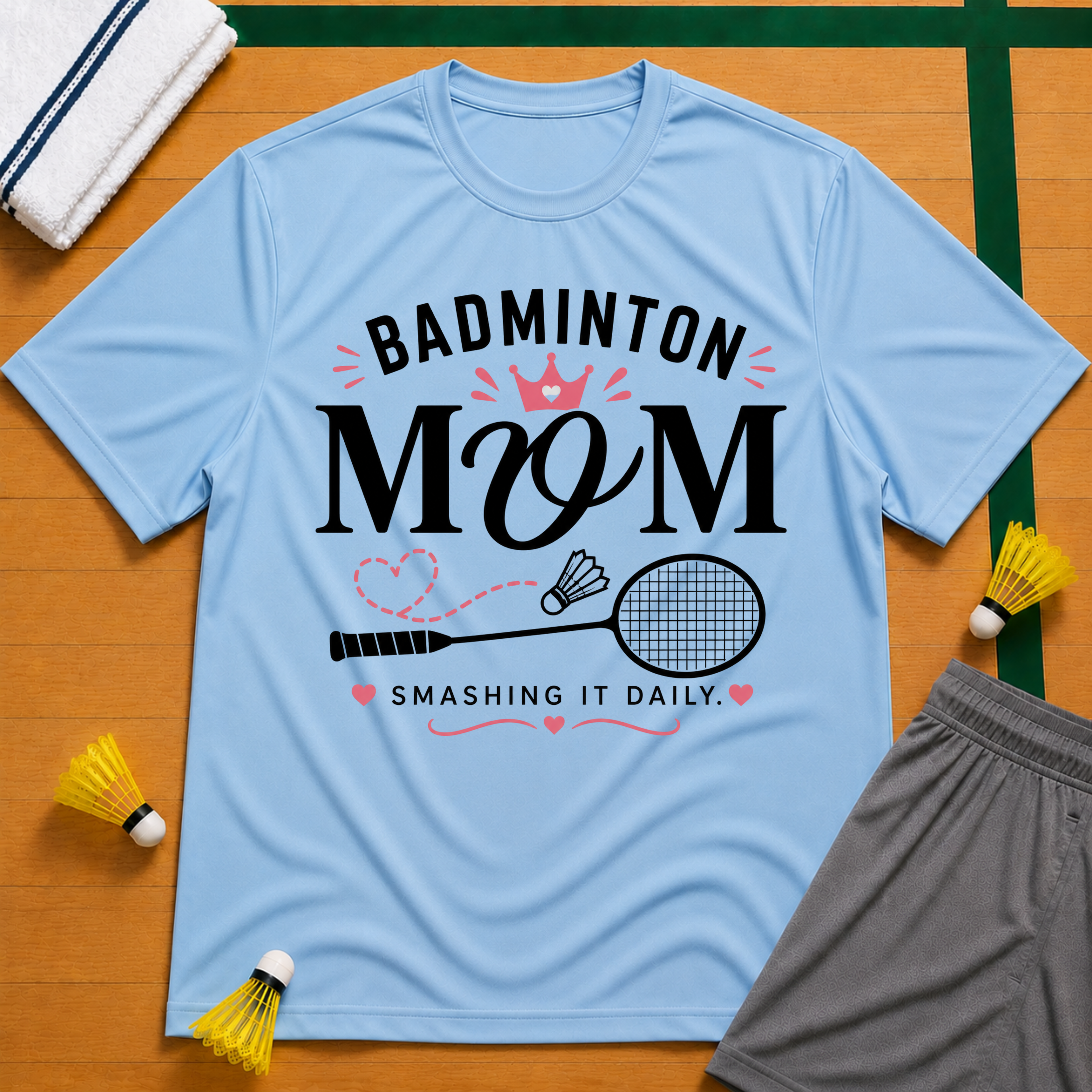 Mom Daily Badminton T-Shirt