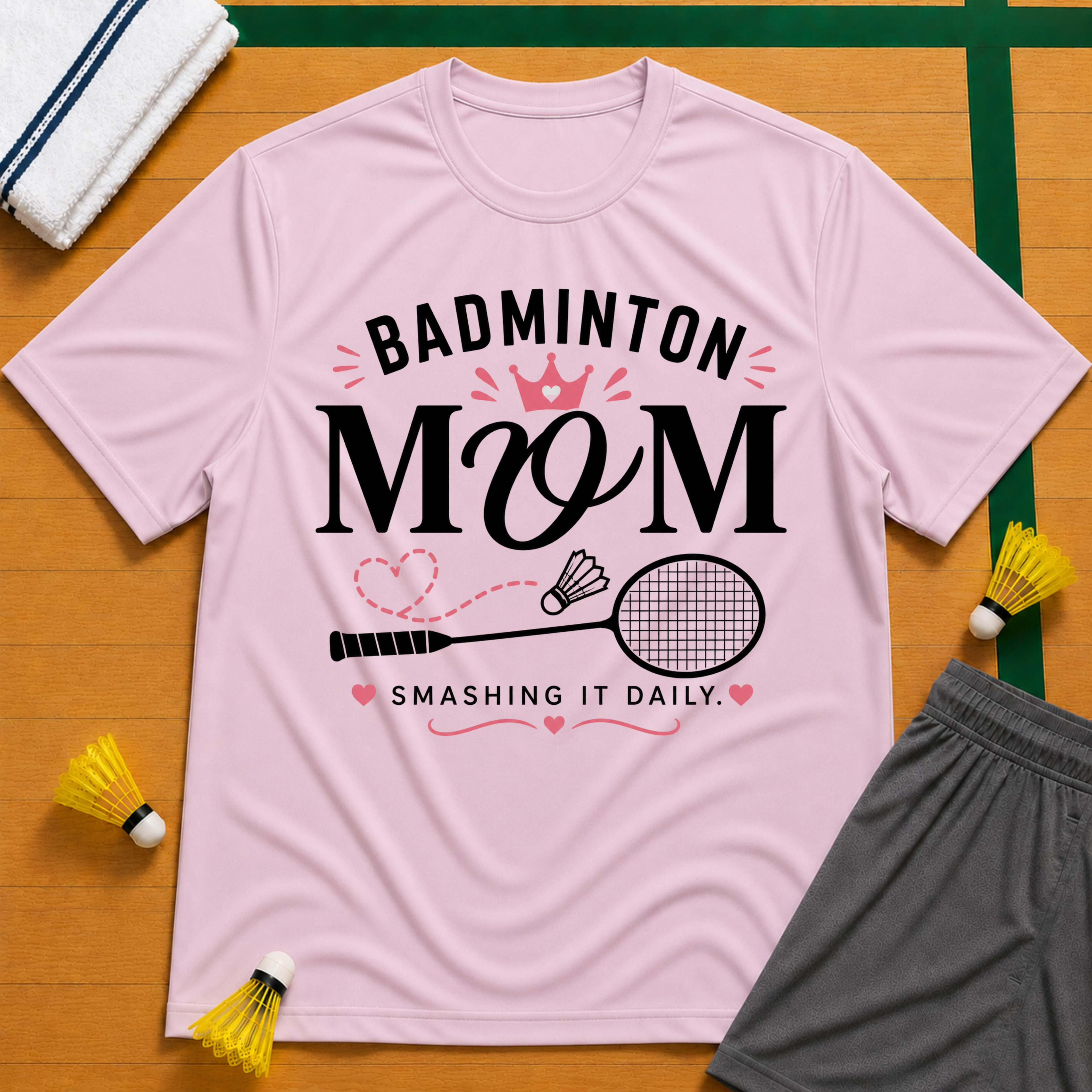 Mom Daily Badminton T-Shirt