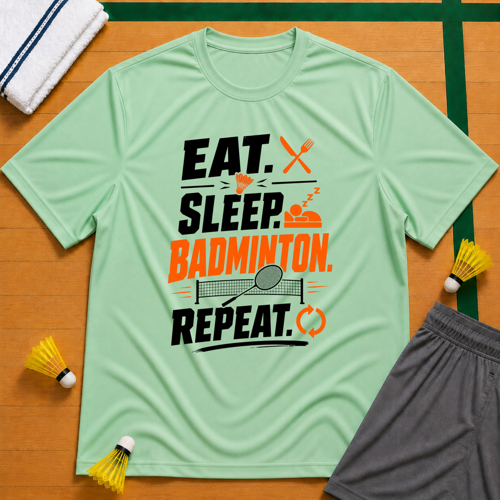 Eat-Sleep-Badminton-Repeat T-Shirt