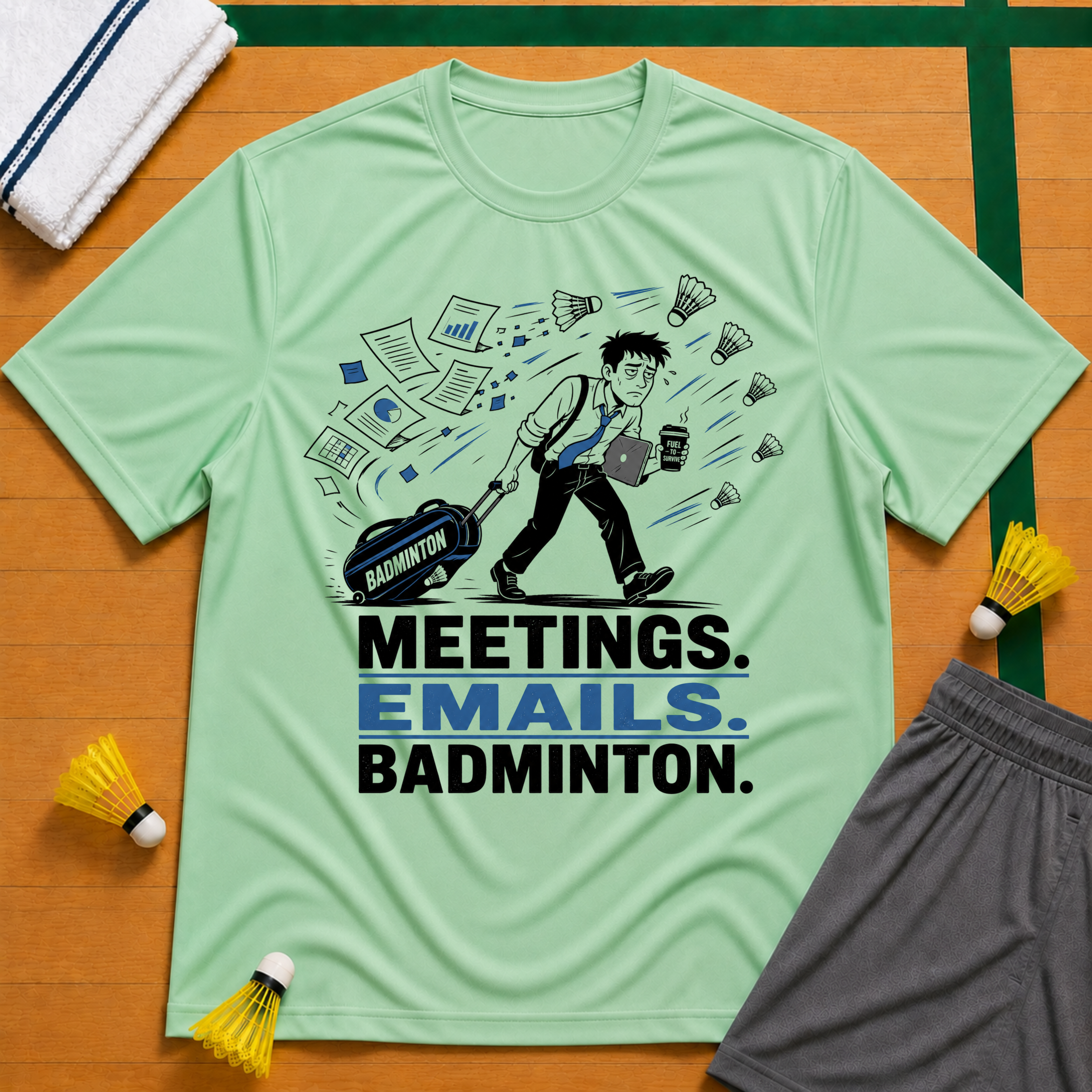 Work-Badminton T-Shirt