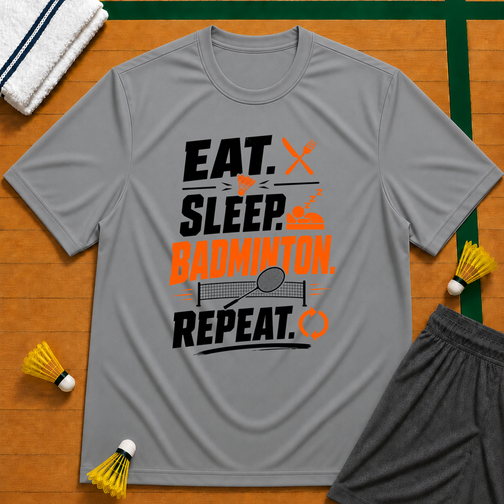 Eat-Sleep-Badminton-Repeat T-Shirt